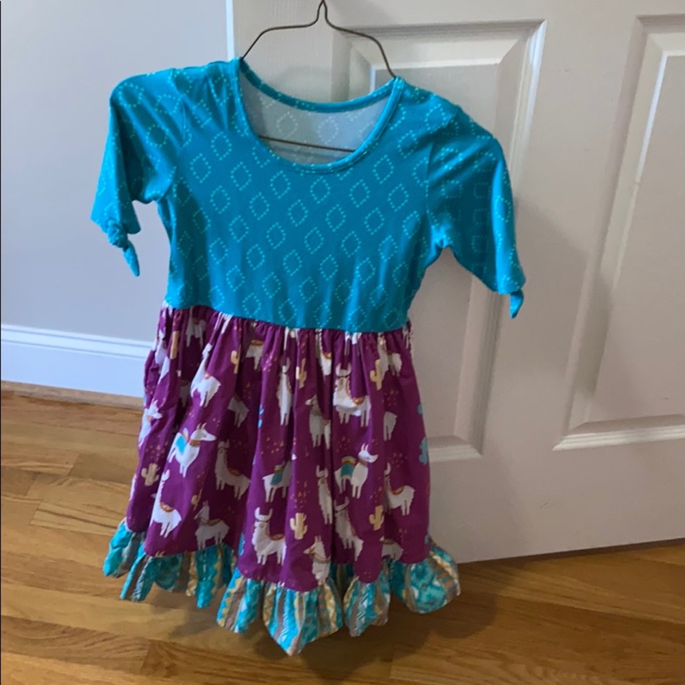 Eleanor rose girls 7-8 llama dress